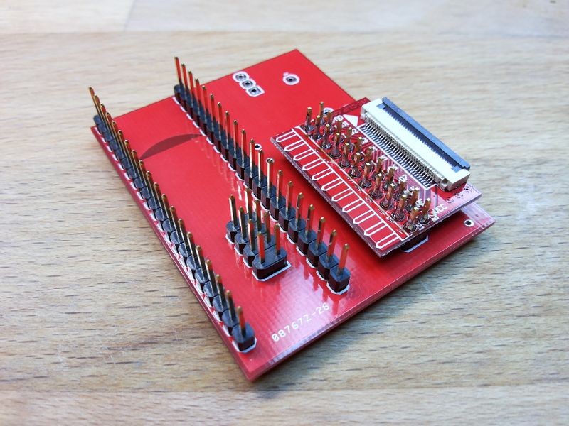 File:Teensy adapter Board for NANDway - solder adapterboard on pinheader.jpg