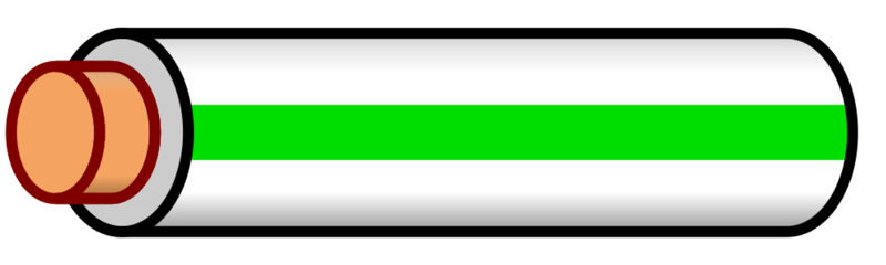 File:Wire white green stripe.svg